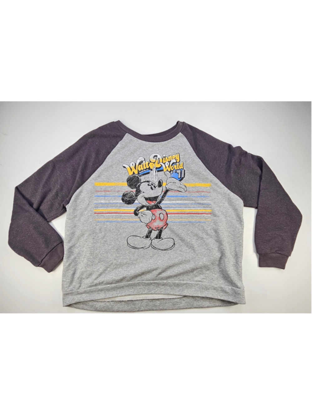 Disney Parks Mickey Mouse Walt Disney World 71 Raglan Sweatshirt Womens 1X